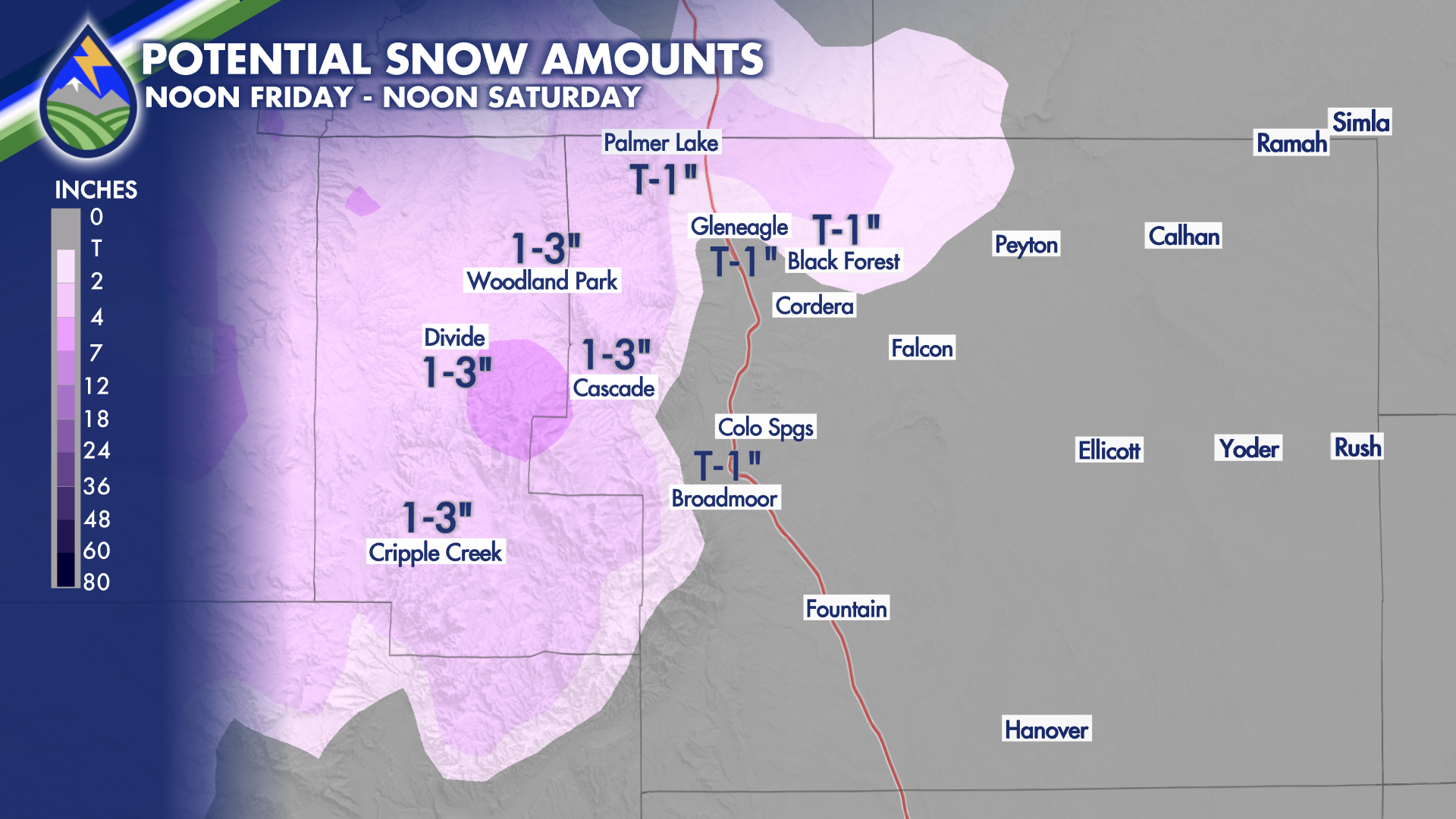 Local Snow Late Friday - Saturday Morning - Peaks 2 Plains Weather