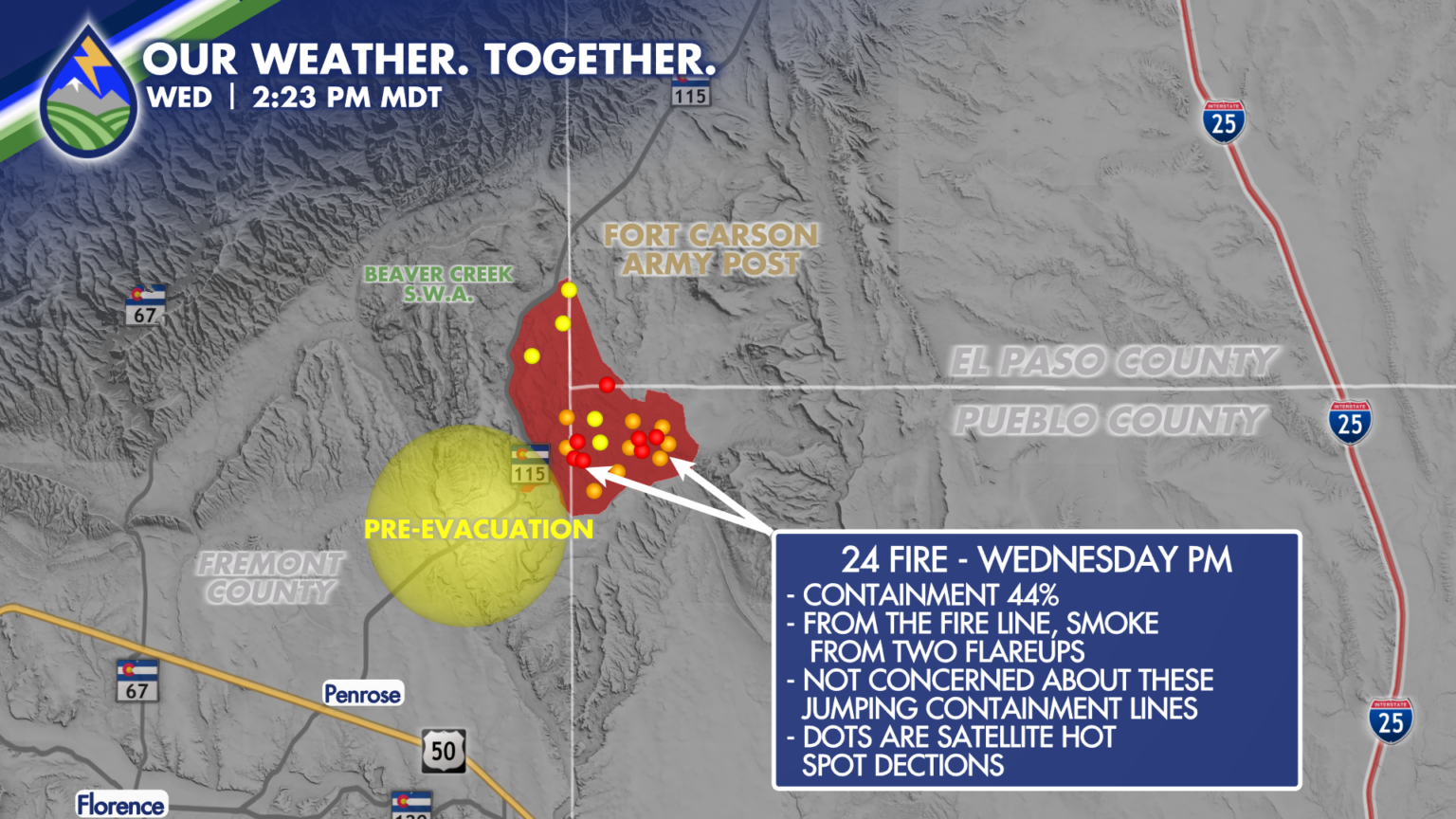 24 FIRE: Smoke Visible Wednesday Afternoon - Peaks 2 Plains Weather