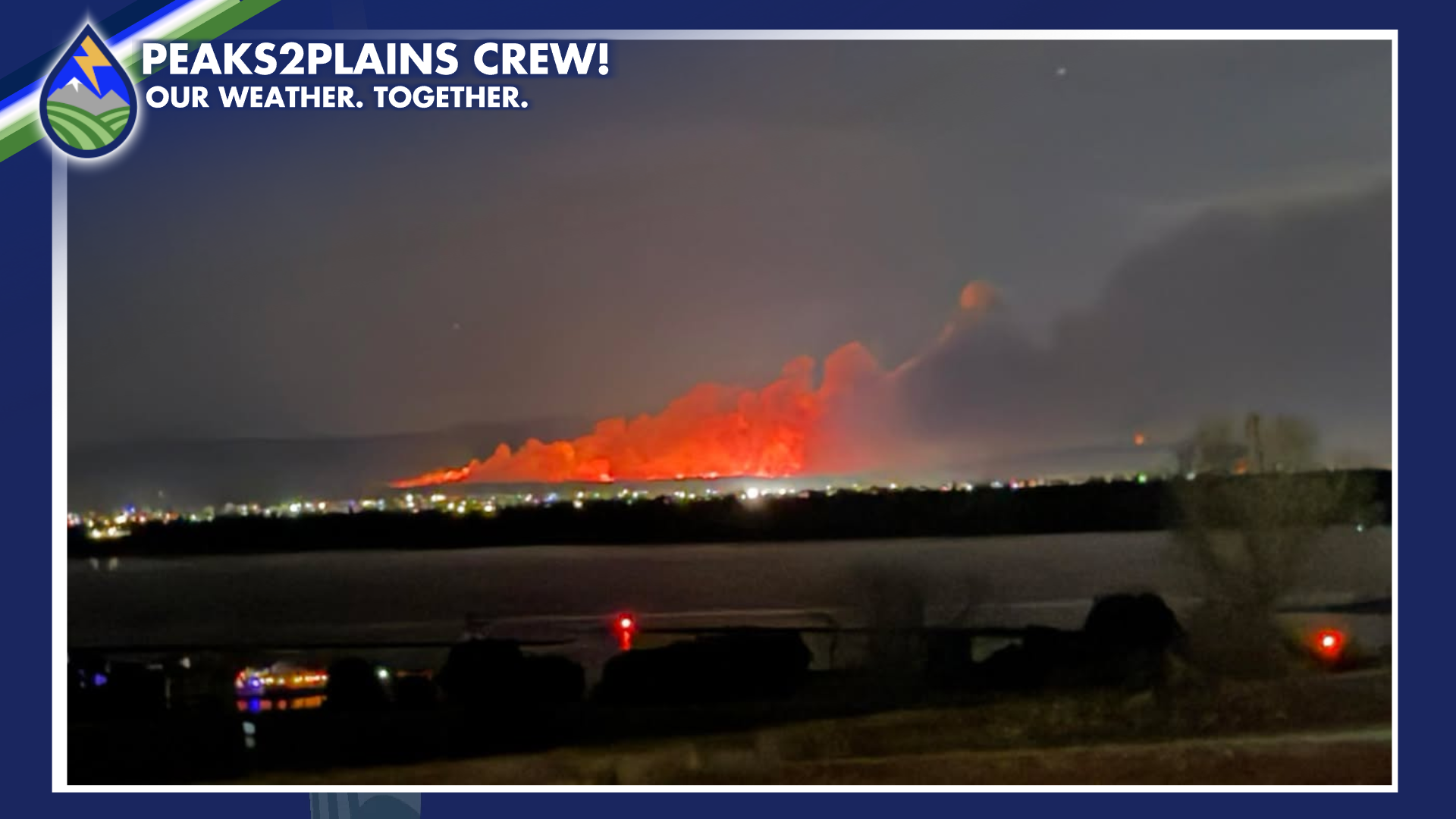24 Fire: Overnight expansion, cold front arriving - Peaks 2 Plains Weather