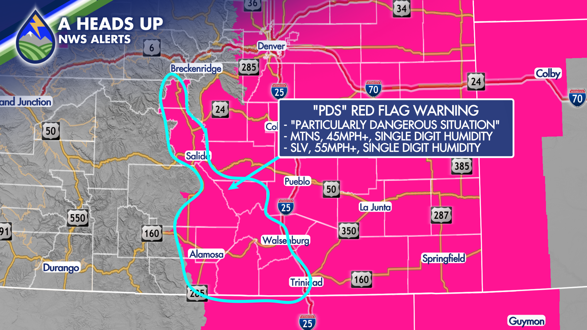 Southern Colorado's First "PDS" Red Flag Warning - Peaks 2 Plains Weather