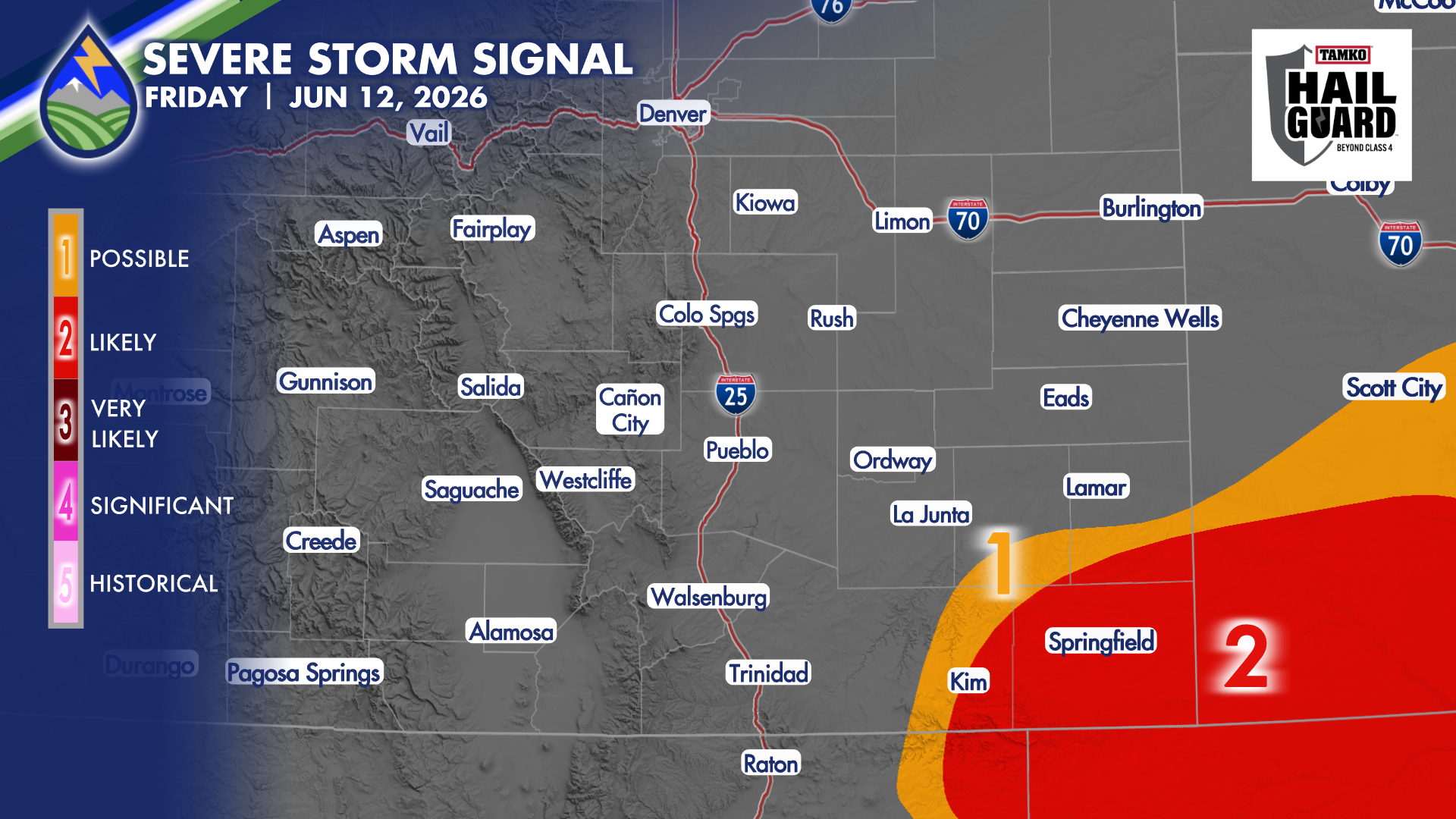 Severe Storms in SE Corner of Colorado Friday - Peaks 2 Plains Weather