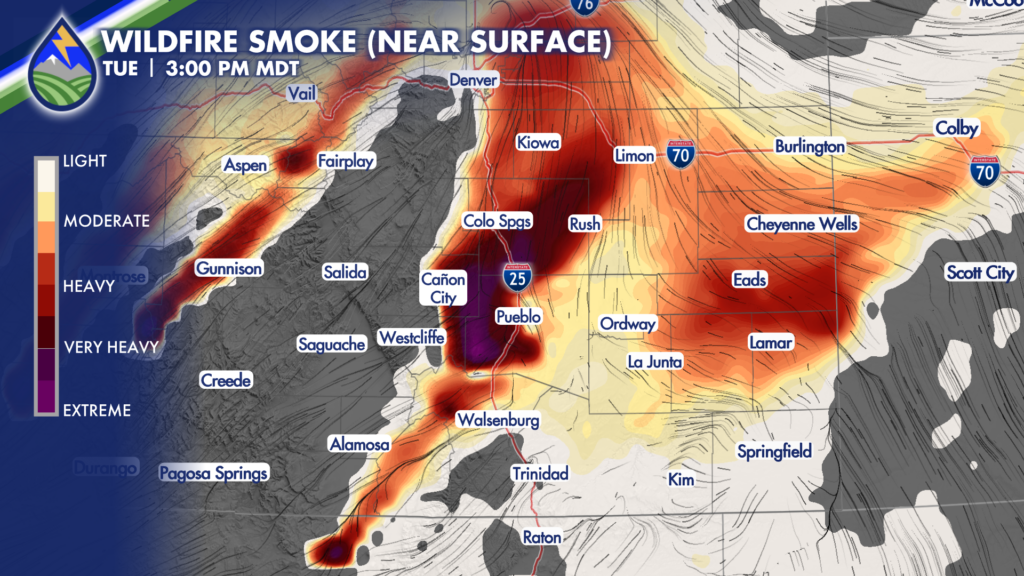 Wildfire Smoke Set to Increase Tuesday - Peaks 2 Plains Weather